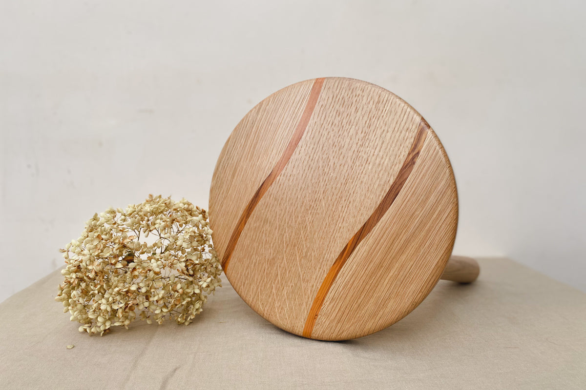 Modern Milking Stool With Contrasting Stripes